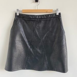 Zara Faux Leather Mini Skirt